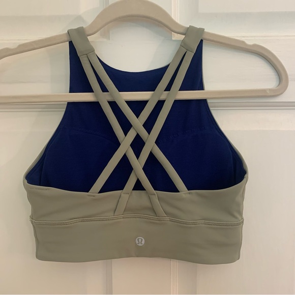 Lululemon Athletica Sage Green High Neck Sports Bra size 6 - Picture 2 of 3